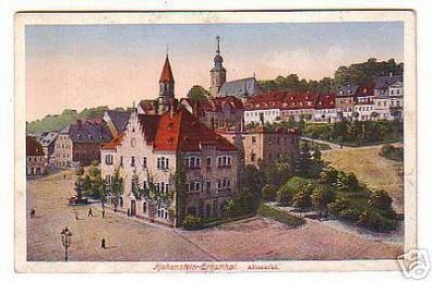 07932 Ak Hohenstein Ernstthal Altmarkt um 1920