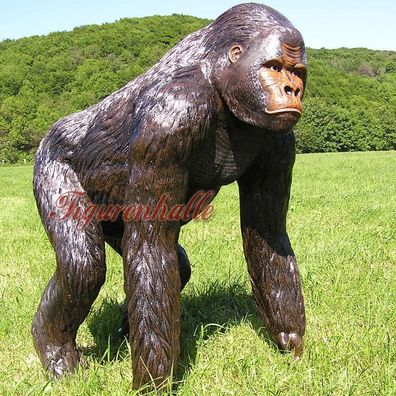 Affe Gorilla Jungel Afrika Deko Figur lebensgroß aufstellfigur Dekoration Deko