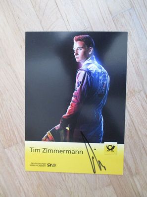 Deutsche Post Speed Academy Rennfahrer Tim Zimmermann - handsigniertes Autogramm!!!