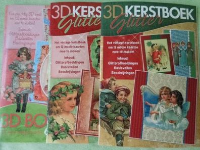 Hefte 3D Kerstboek Vintage mit Glitter je 6 3D Bogen + Motivbogen Studiolight