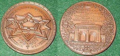 rare Bronze Medaille Festung Lille 1. Weltkrieg 1914
