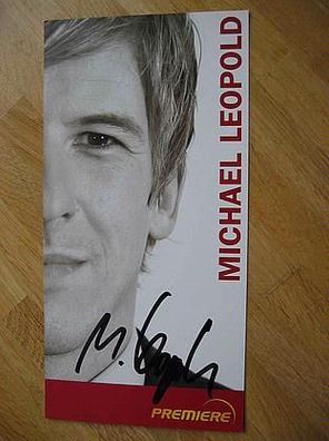 Premiere Fernsehmoderator Michael Leopold - handsigniertes Autogramm!!!
