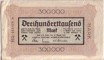seltene Banknote Inflation 300000 Mark Halle a.d.Saale