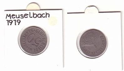 50 Pfennig Münze Notgeld Gemeinde Meuselbach 1919