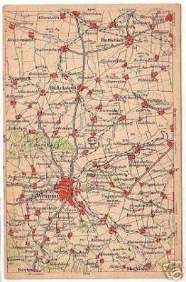 17337 Landkarten Ak Weimar und Umgebung um 1920