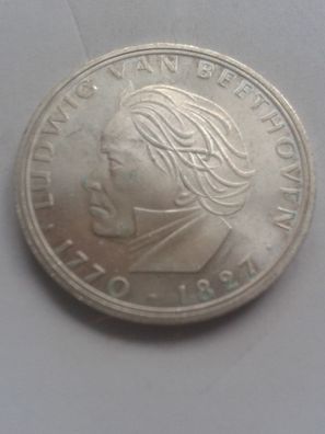 5 Mark 1970 F Deutschland Silber Beethoven stempelglanz-bankfrisch 5 DM 1970