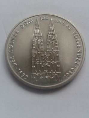 5 Mark 1980 Kölner Dom bafr-st Deutschland Cu/ Ni Kölner Dom st-bankfrisch