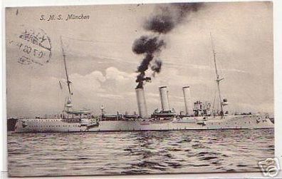15545 Ak deutsches Kriegsschiff S.M.S. München 1908