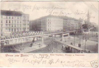 17394 Ak Gruß aus Berlin Hochbahn Skalitzer Straße 1902