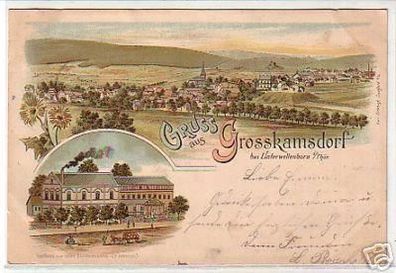 17291 Ak Lithographie Gruss aus Grosskamsdorf 1903