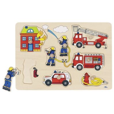 Steckpuzzle Feuerwehr-Einsatz Puzzle goki Holzpuzzle 57907