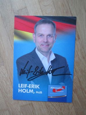 AfD Politiker Leif-Erik Holm - handsigniertes Autogramm!!!