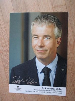 Sachsen-Anhalt Staatssekretär Dr. Ralf-Peter Weber - handsigniertes Autogramm!!!