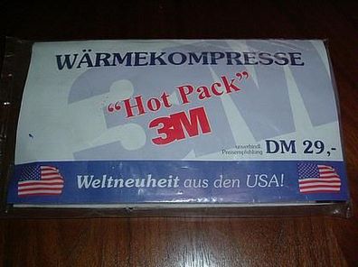 Wärmekompresse Hot-Pack 3M-Weltneuheit aus den USA
