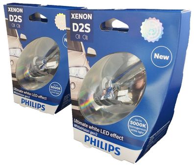 D2S Philips WhiteVision 5000K P32d-2 Xenon Scheinwerfer + 120% 2st 85122WHV2S1