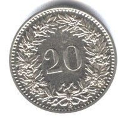 Schweiz 20 Rappen 1908 S# 26, KM# 29
