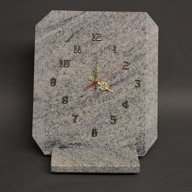 Wand-uhr Küchen-uhr mit Uhrhalterung Tablet -Halterung Granit Viscont white II