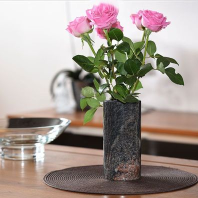 Blumenvase Granit Deko Tischvase Vase aus Naturstein Granit