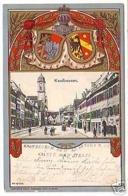 21636 Wappen Präge Ak Kaufbeuren 1901