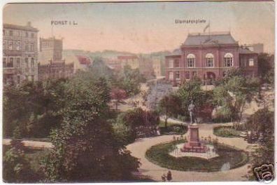 18580 Ak Forst in der Lausitz Bismarckplatz um 1910