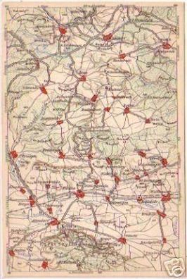 18247 Landkarten Ak Kelbra Kyffhäuser usw. um 1930