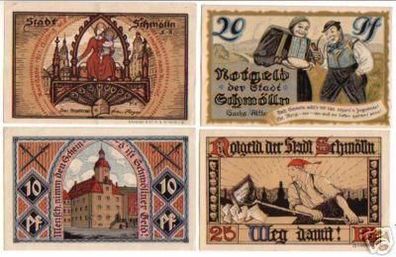 4 Banknoten Notgeld Stadt Schmölln um 1921