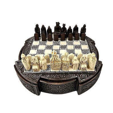 Lewis Mini Schachspiel - Schach Spiel Mittelalter Brettspiel