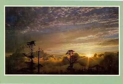 China 1994 Shan Emei The Sunset Glow on the GoldenTop AK 467 Ansichtskarte Postkarte