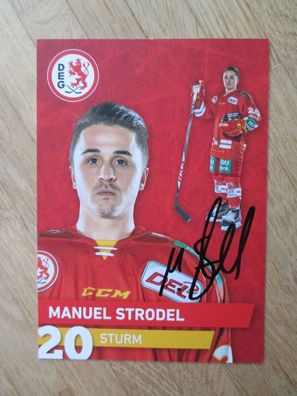 Eishockey Bundesliga DEG Düsseldorfer EG Manuel Strodel - hands. Autogramm!!!