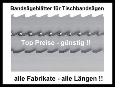 Toolson BS 800 - 3 Stück Bandsägeblatt 1400x10x0,65mm Sägeband Hartholz Kunststoff