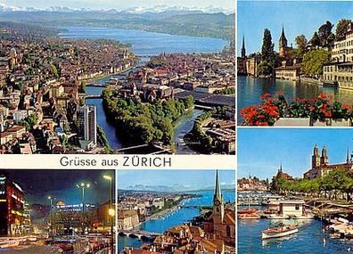 Schweiz 1976 - Grüsse aus Zürich, AK 120 Ansichtskarte Postkarte