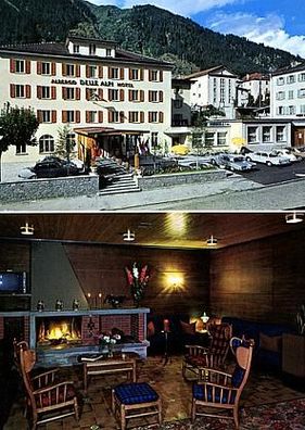Schweiz 1976 - Hotel des Alpes Airolo Suisse, AK 1128 Ansichtskarte Postkarte