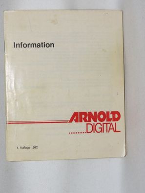 Arnold Digital - 1. Auflage 1992 - Information
