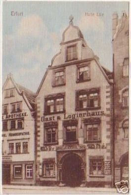 18349 Ak Erfurt Apotheke, Gast & Logierhaus um 1920