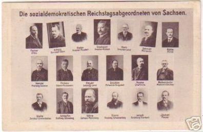 19100 Ak Sozial. Reichstagsabgeordnete von Sachsen 1912