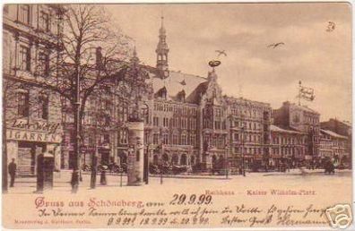 19107 Ak Gruß aus Schöneberg Kaiser Wilhelm Platz 1899