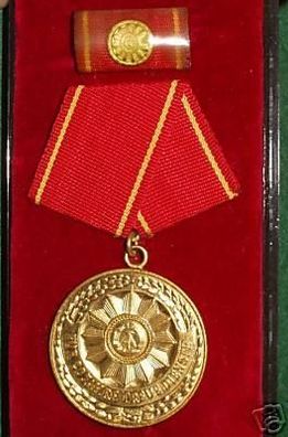 DDR Medaille für Dienste MdI in Gold 20 Jahre im Etui