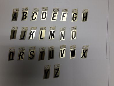 Metall Buchstaben Schilder klebend Messing-farben von A-Z