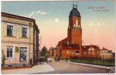 19296 Ak Cöthen in Anhalt St.Martinskirche um 1915
