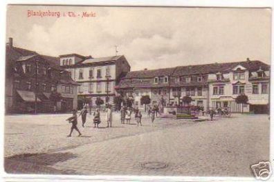 19138 Ak Blankenburg in Thüringen Markt um 1910