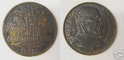 große Bronze Medaille Tschechoslowakei 1935