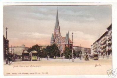 18898 Ak Berlin Bülow Straße und Lutherkirche um 1900
