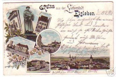 18934 Ak Lithographie Gruß aus Eisleben 1901