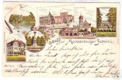 18792 Ak Litho Gruß aus der Mecklenburger Schweiz 1897