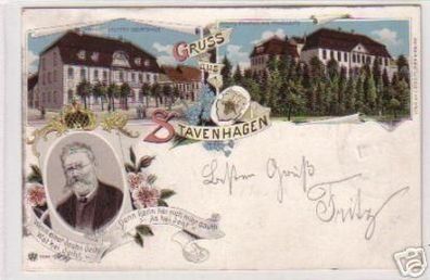18829 Ak Lithographie Gruss aus Stavenhagen 1902