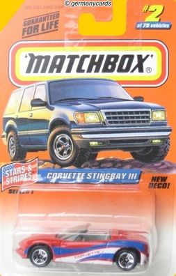 Spielzeugauto Matchbox 1998* Chevrolet Corvette Stingray III