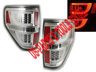 Für Ford F150 09 - 14 LED Rückleuchten chrom Tube 2009 2012 2011 2014 12 11 10 13