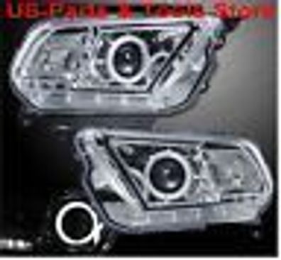 Für FORD Mustang 2010 - 2014 CCFL Projector Scheinwerfer LED Angeleyes 10 12 2012 14