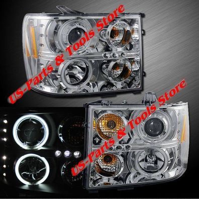 GMC Sierra Projector Scheinwerfer CCFL Angeleyes LED 07 - 13 chr.2007 2013 2008