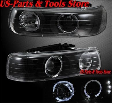 Chevrolet Silverado Tahoe Suburban Scheinwerfer 99 - 06 Projector LED 1999 2006 black